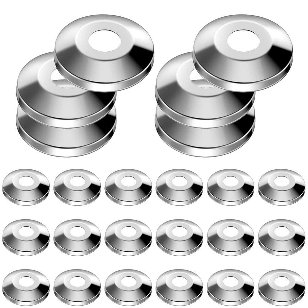 1/2 in. Escutcheon Plates Pipe Covers, Stainless Steel Escutcheon Flange Plumbing Cover for 5/8 in. OD Copper (48-Pack) price history on PriceWatchPro