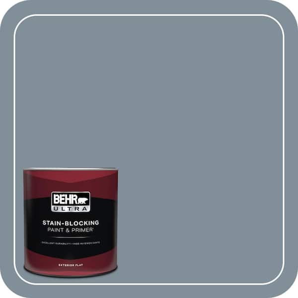 BEHR ULTRA 1 qt. #MQ5-20 Cold Steel Flat Exterior Paint & Primer