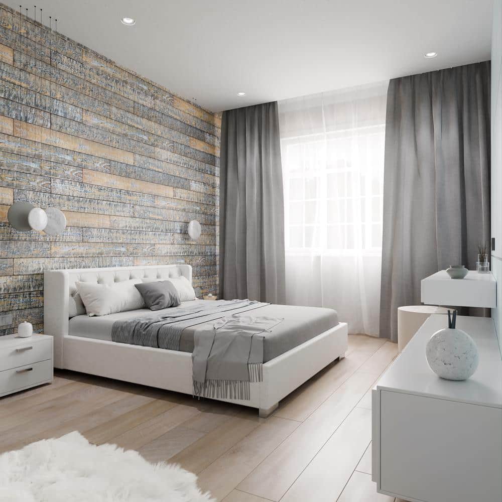Camo Distressed Pine Barn Wood Wall Planks 4 ft 6-Pack
