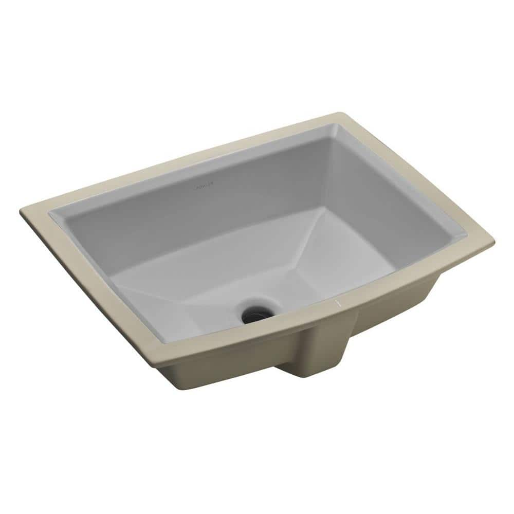 Reviews For Kohler Archer Vitreous China Undermount Bathroom Sink With Overflow Drain In Ice Grey K 2355 95 The Home Depot