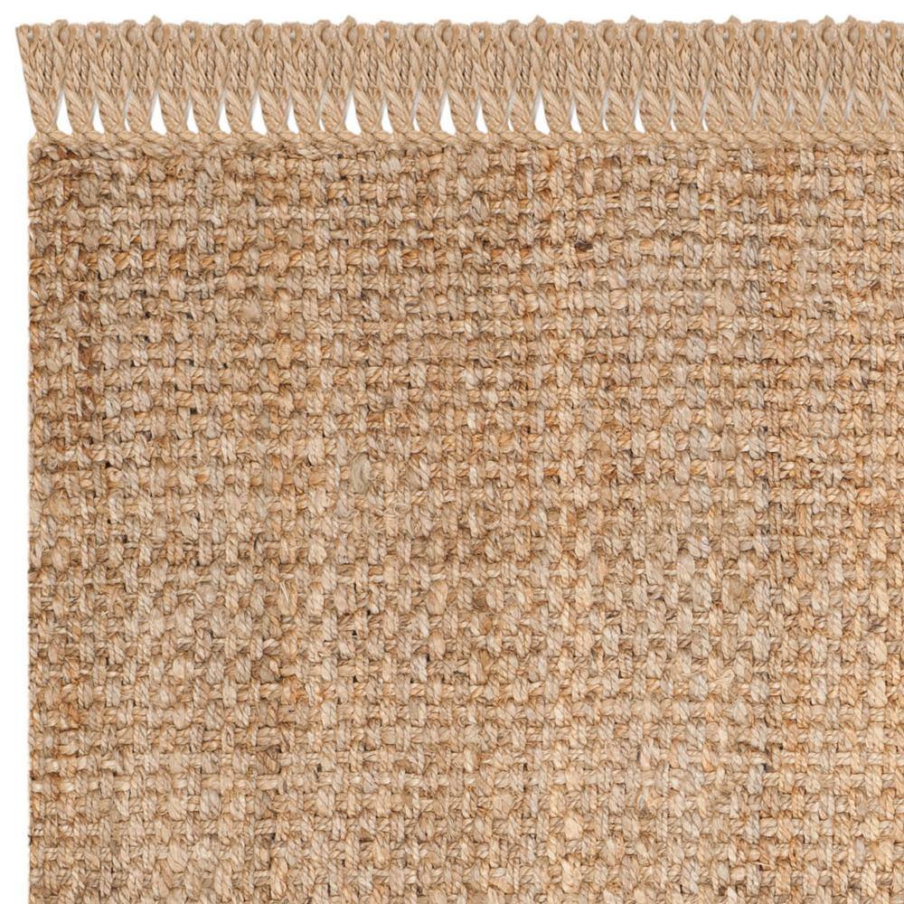 Natural Jute Hand-Knotted Square Area Rug, 4' x 4'