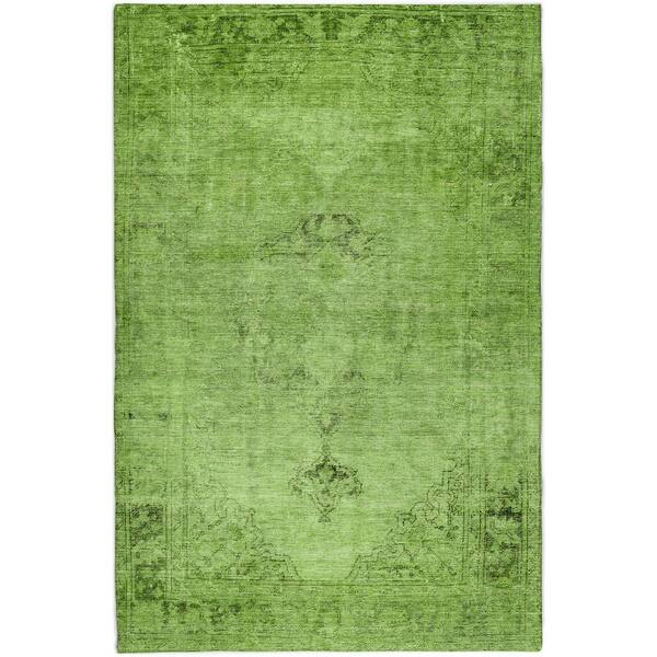 Dream Shag Premium Machine Washable Abstract ADS658 Aloe 10 ft. x 14 ft. Area Rug