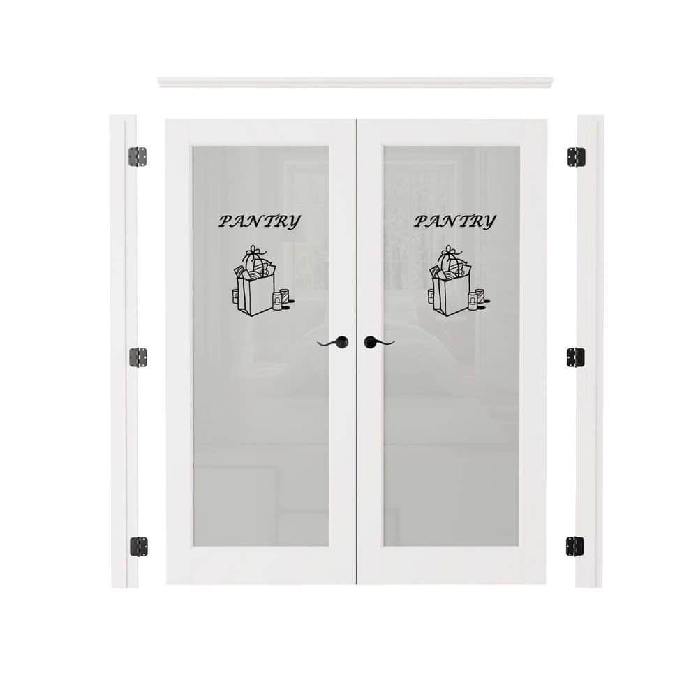 72 in. x 80 in. 1-Lite Clear Glass Universal-Hand White Solid Core Glass Double Prehung French Door+ Quick Assemble Jamb price history on PriceWatchPro