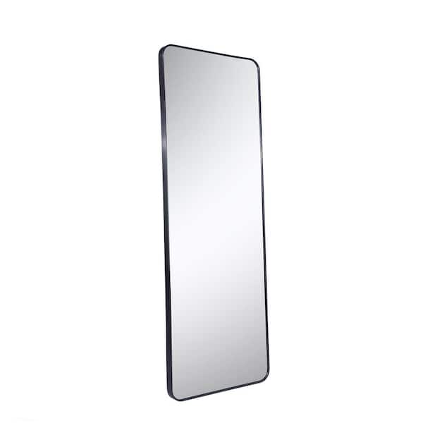 Unbranded 22 in. W x 65 in. H Rectangular Framed Handheld Bathroom Vanity Mirror in Black