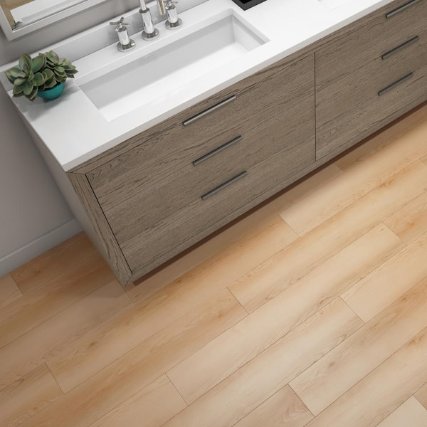 DuraDecor Liz Marie's Paradise Sand 20 MIL x 7 in. W x 48 in. L Click Lock Waterproof Luxury Vinyl Plank Flooring (23.2 sqft/case)