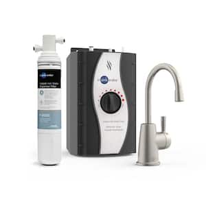 HOT250 Instant Hot Water Dispenser, Single-Handle Faucet in Satin Nickel with Tank and Premium Filtration System