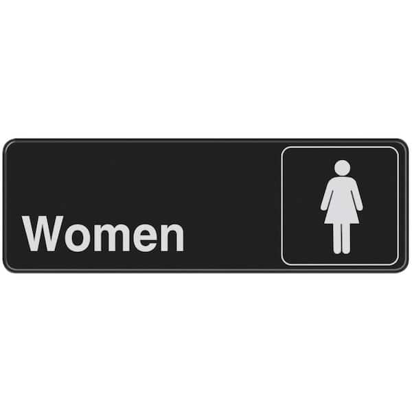 Everbilt 3 in. x 9 in. Plastic Women's Restroom Sign