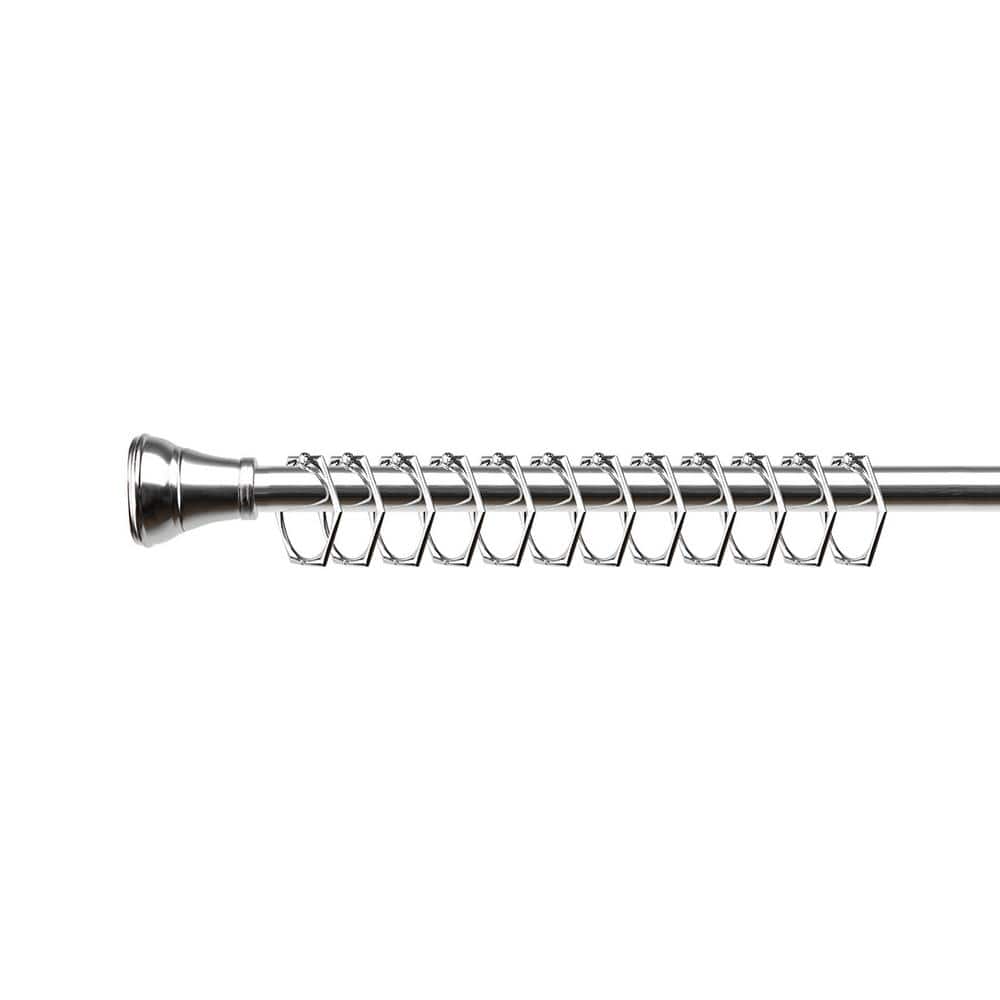 Chrome Rustproof Zinc Alloy Shower Curtain Hooks Set of 12