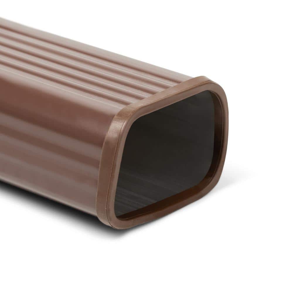 2 in. x 3 in. Brown Downspout Safety Cap and Finishing Trim (4-Pack) price history on PriceWatchPro