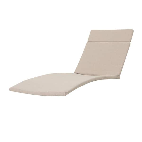 Noble House Miller Textured Beige Outdoor Patio Chaise Lounge Cushion