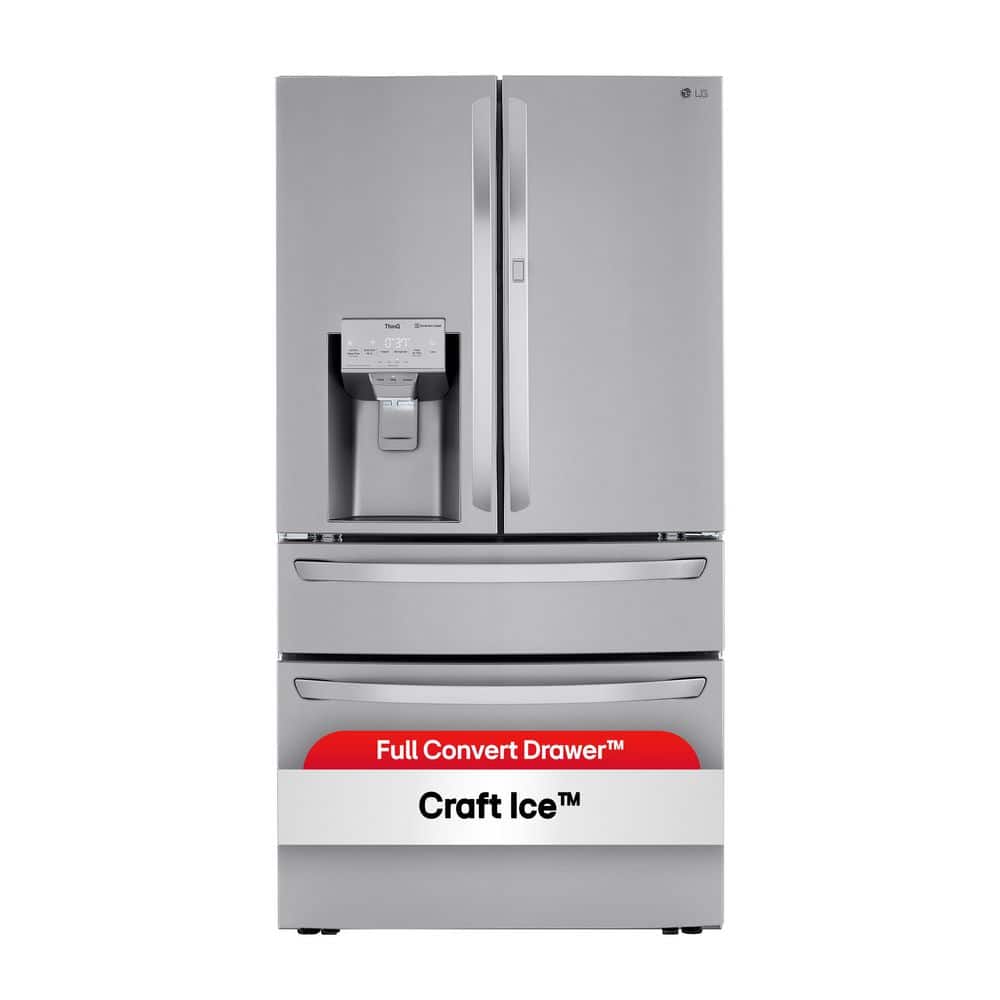 30 cu. ft. 4-Door French Door Refrigerator, Door-In-Door, Full-Convert Drawer, Craft Ice in PrintProof Stainless Steel