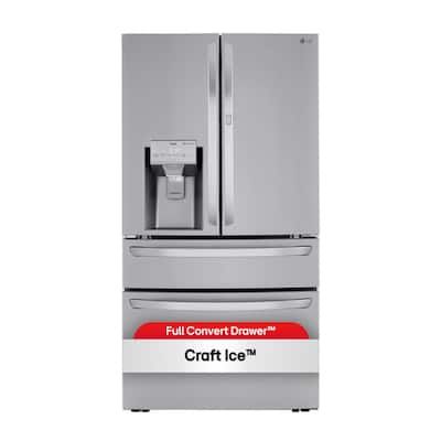 30 cu. ft. 4-Door French Door Refrigerator, Door-In-Door, Full-Convert Drawer, Craft Ice in PrintProof Stainless Steel