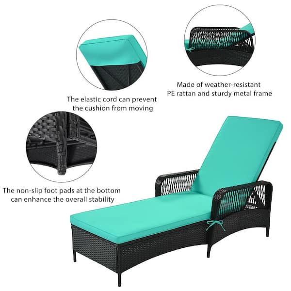 pe rattan sun lounger