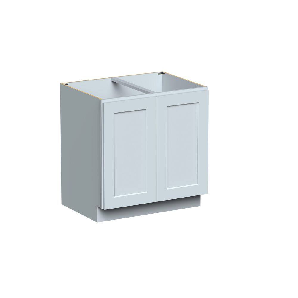 "Shaker Style 33"" W x 24"" D x 34.5"" H Wood Frame Ready to Assemble Full Height Door Base Kitchen Cabinet in Dove Grey" price history on PriceWatchPro