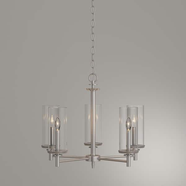 Brushed Nickel National Brand Alternative 617627 Contemporary Chandelier 20-5/8 In.