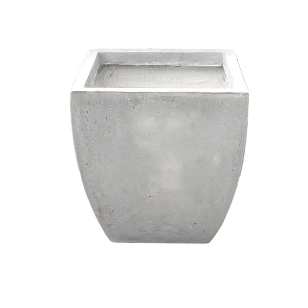 KANTE 17.7 in. Tall Natural Lightweight Concrete Modern Flared Square Planter