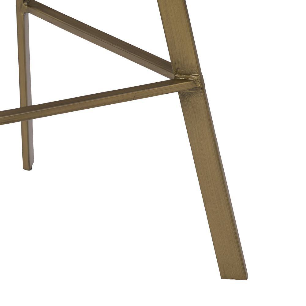 Blakeley Black Faux Leather & Metal 34" Modern Farmhouse Barstools - Set of 2