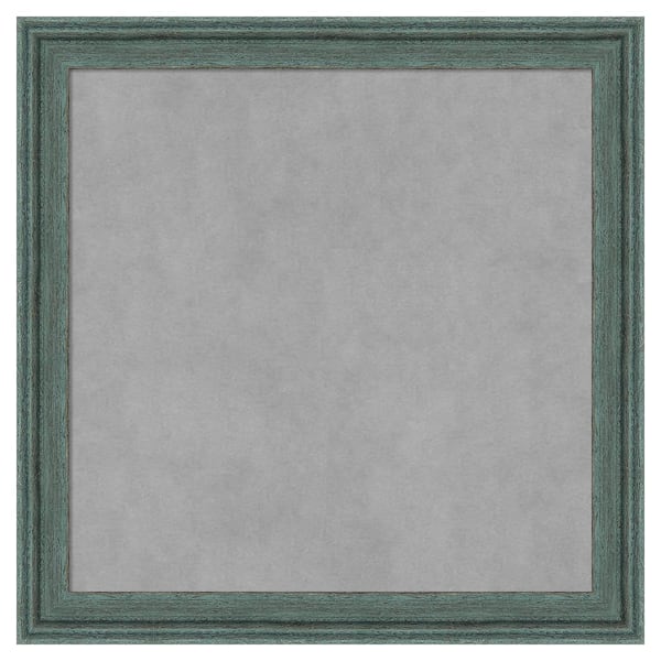 Amanti Art Upcycled Teal Grey 23 in. x 23 in Framed Magnetic Board