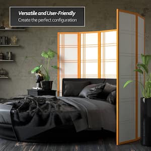 6 ft. Honey 6-Panel Room Divider