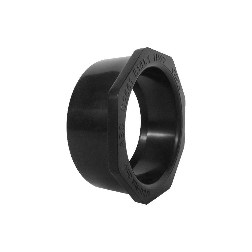 VPC 3 in. x 2 in. ABS Plastic DWV Spigot x Hub Flush Bushing Fitting 33LN107338B The Home Depot