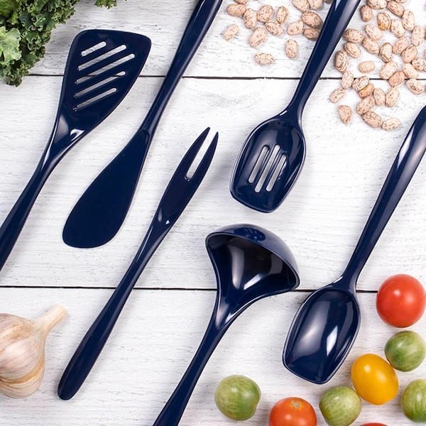 Cobalt Blue Melamine Mini Utensils Set (Set of 6)