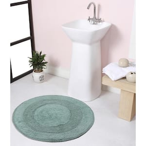 Radiant Collection 100% Cotton Bath Rugs Set, 30 in. Round, Blue