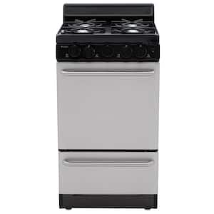 20 in. 2.42 cu. ft. Freestanding Gas Range in Stainless Steel