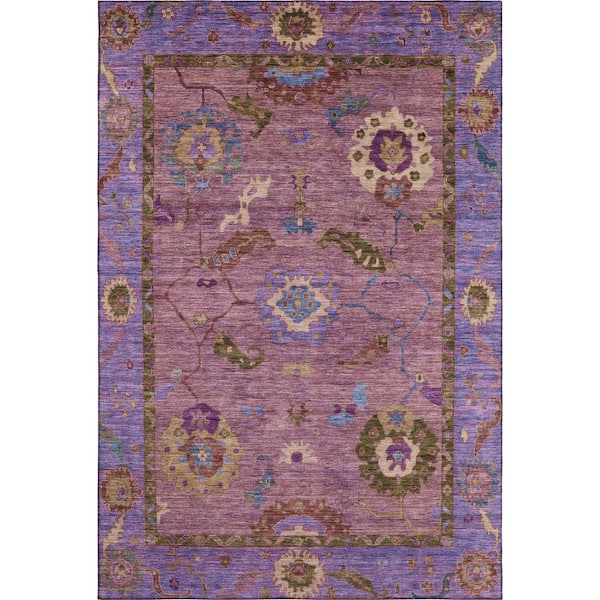 Mayfield Premium Machine Washable Abstract AMF2230 Pink 10 ft. x 14 ft. Area Rug