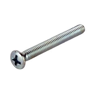 #4-40 x 2 in. Zinc Plated Phillips Oval Machine Screw (6-Pack)