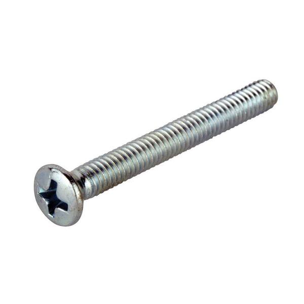 Everbilt #10-24 in. x 2 in. Phillips Oval Zinc Plated Machine Screw (4-Pack)