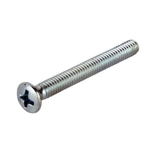 #12-24 x 3/4 in. Phillips Oval Zinc Plated Machine Screw (5-Pack)