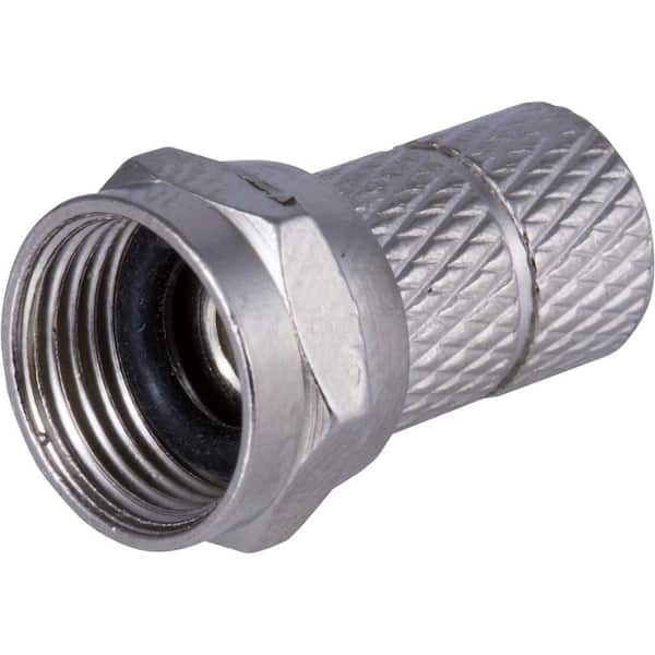 GE RG59 Twist-On F-Type Connector, Coax Connection (100-Pack)