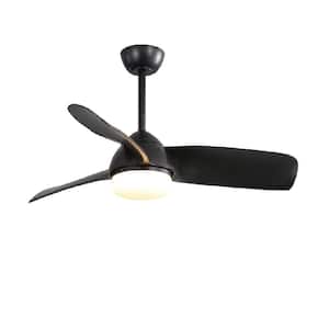 42.1 in. Indoor Black Ceiling Fan with 6-Speed Remote Control Dimmable Reversible DC Motor