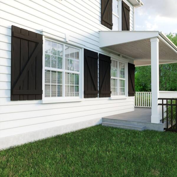 Ekena Millwork 23.5 in. x 58 in. Timberthane Polyurethane 4-Board