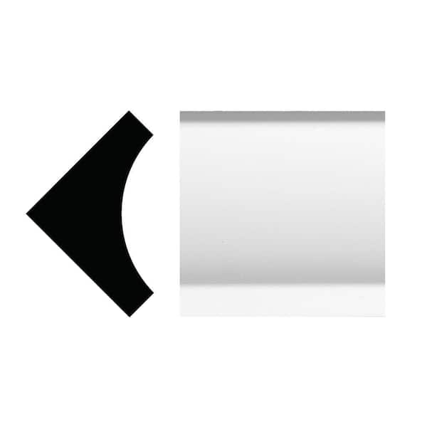 5093 3/4 in. x 3/4 in. x 96 in. Finished PVC White Inside Corner Moulding (1-Piece − 8 Total Linear Feet)