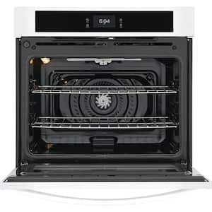 30 in. Single Electric Wall Oven with Convection in White