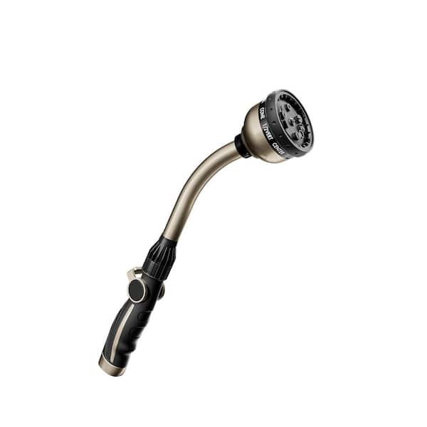 15 in. Metal Garden Hose Wand-10 Nozzle, Thumb Control, Durable, Ideal for Baskets and Shrubs