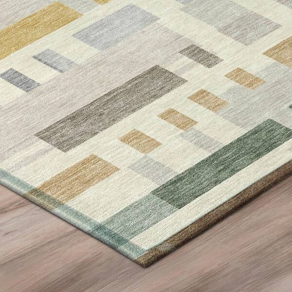 Chantille Machine Washable Indoor/Outdoor Abstract ACN3051 Cream 3 ft. x 4 ft. Area Rug