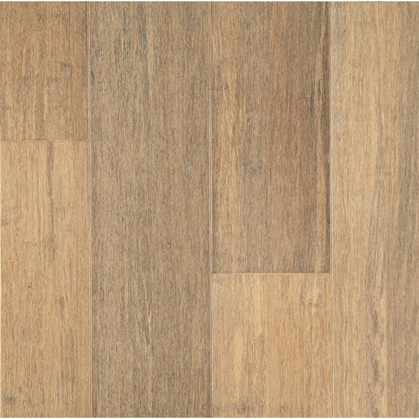 OptiWood Sandstone 1/4 in. T x 5.1 in. W Hand Scraped Engineered Bamboo Flooring (11.6 sqft/case)