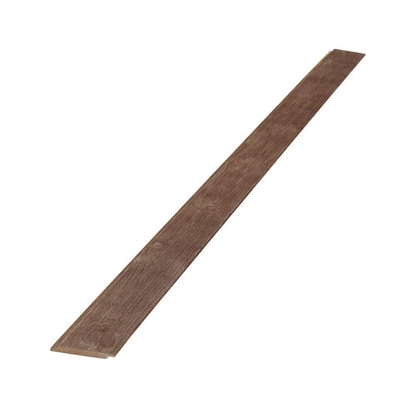 Edge 1 in. x 6 in. x 8 ft. Weathered Barn Wood Dark Brown Shiplap Pine Board