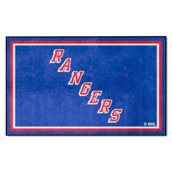 FANMATS New York Rangers 4ft. x 6ft. Plush Area Rug 38634 The Home Depot