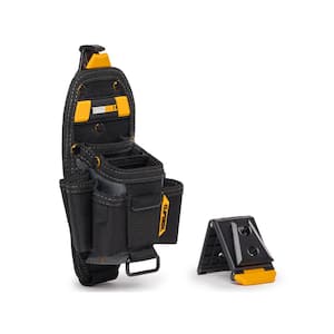 ClipTech Medium Technician Pouch in Black with 7 pockets and loops and rugged rivet reinforced construction