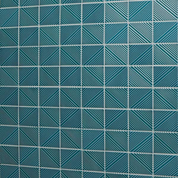 Daltile Revalia Remix Brilliant Blue 12 in. x 16 in. Glossy