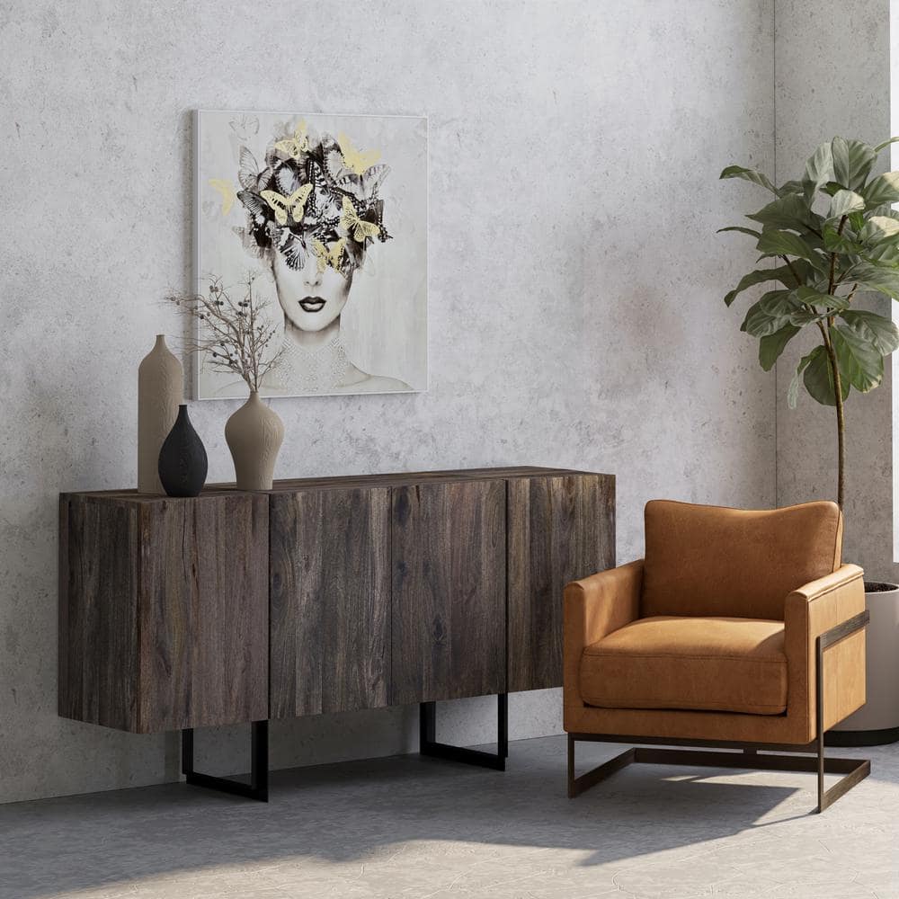 Jocelyn-Club Chair with High Density Foam and Top Grain Leather in Cappuccino price history on PriceWatchPro