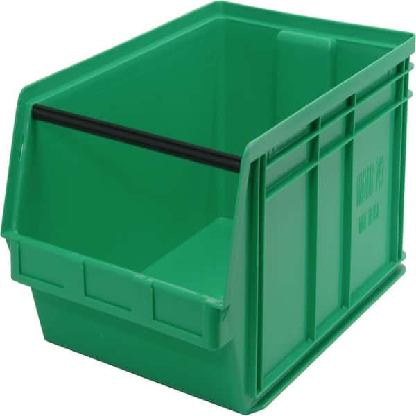 QUANTUM STORAGE SYSTEMS Magnum Series 27.39 Gal. Storage Tote in Green (1-Pack)