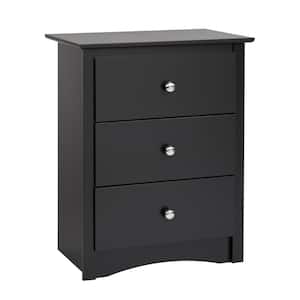 Prepac Sonoma 8-Drawer Black Dresser 36.25 in. H x 59 in. W x