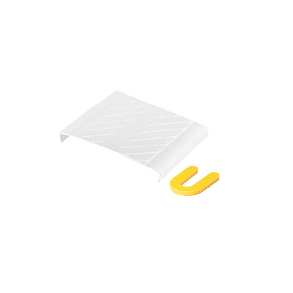 Deck-Top 1/2 in. x 5-1/2 in. x 3 in. Classic White PVC Decking Board Cover Sample for Composite and Wood Patio Decks