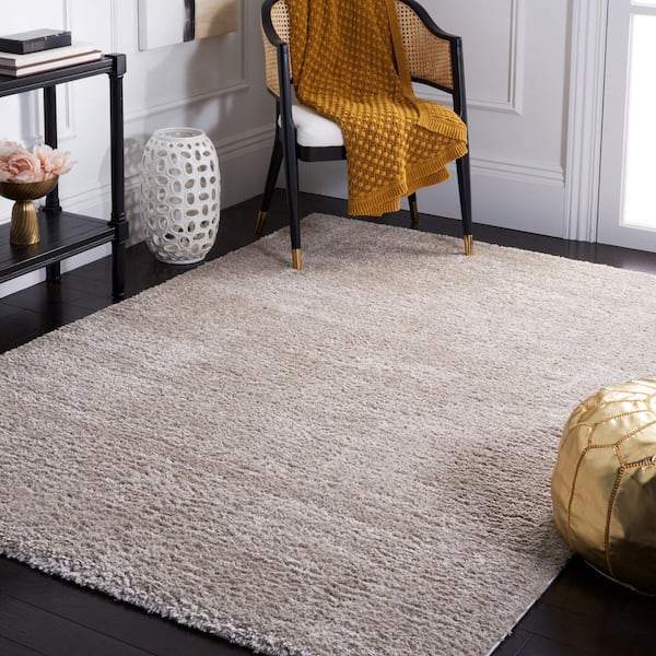 Decora Shaggy 3 ft. x 5 ft. Gray Flokati Solid Area Rug