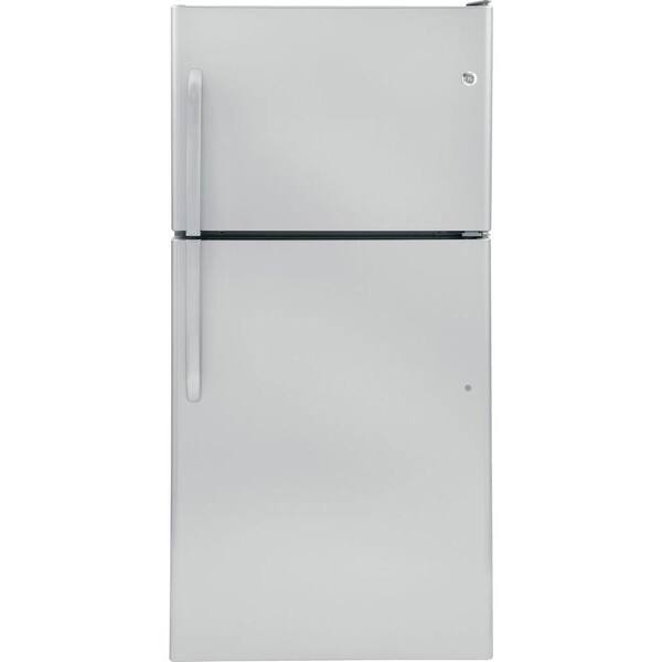 GE 30 in. W 20 cu. ft. Top Freezer Refrigerator in Stainless Steel