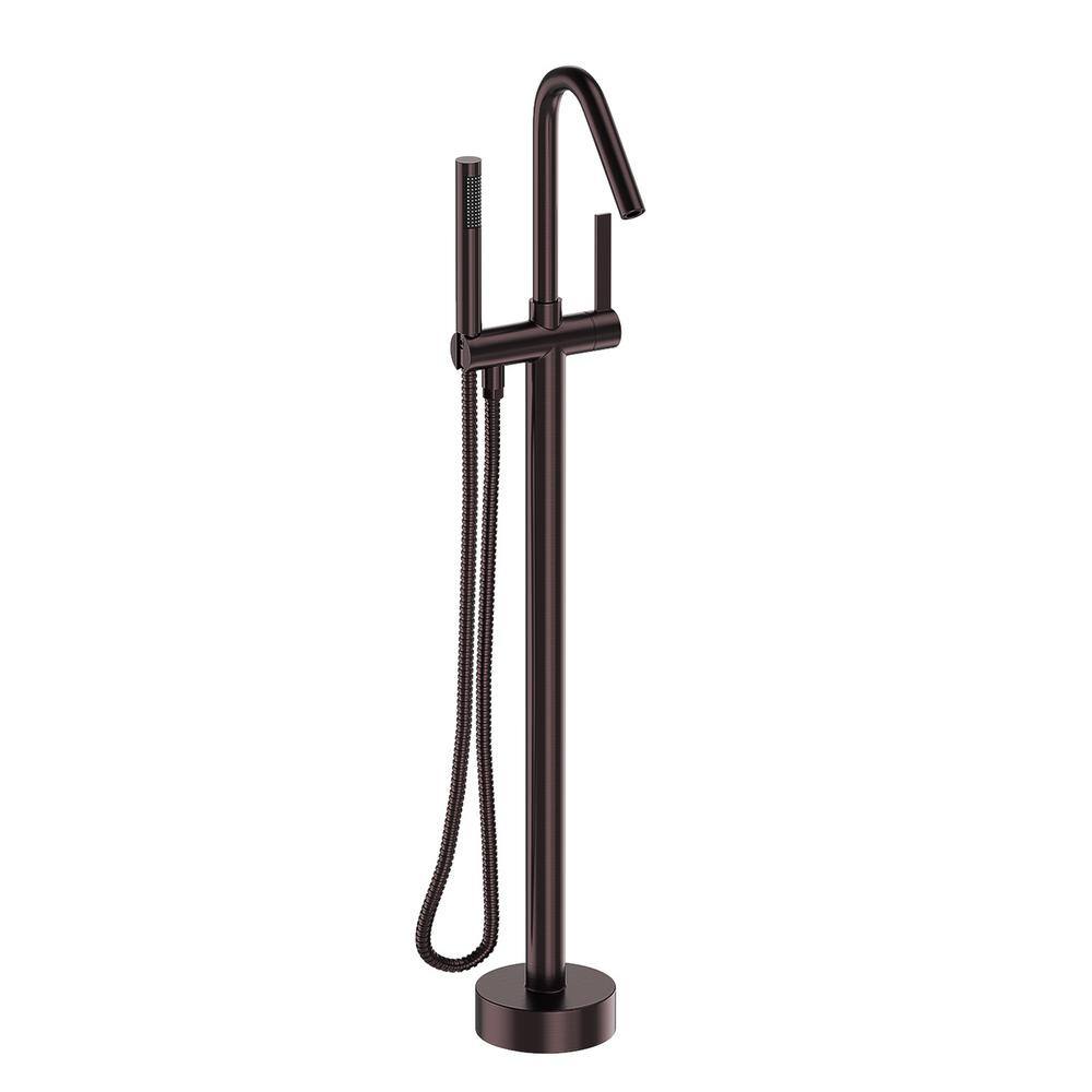 Oil Rubbed Bronze Freestanding Tub Filler with Handshower